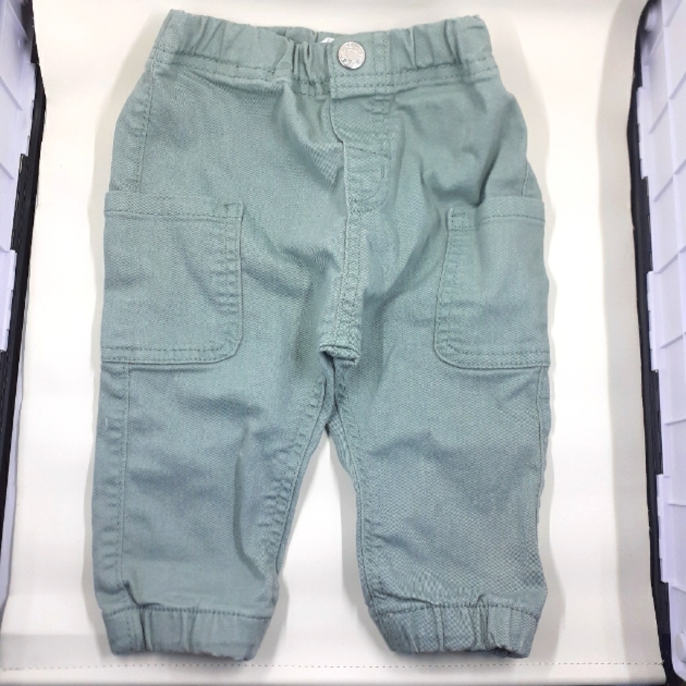 H&M Mint Green Elastic Waist Pants Baby Boys 9M